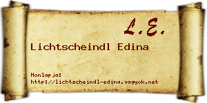 Lichtscheindl Edina névjegykártya